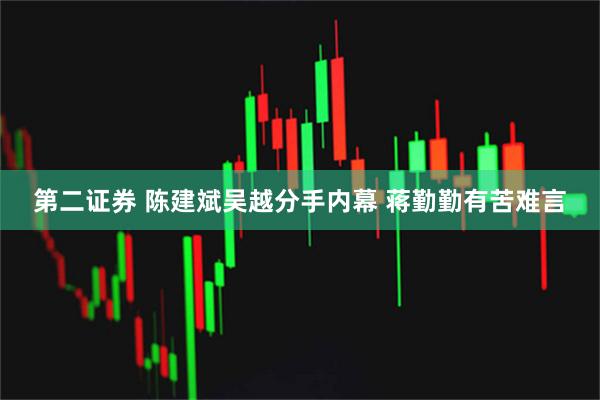 第二证券 陈建斌吴越分手内幕 蒋勤勤有苦难言
